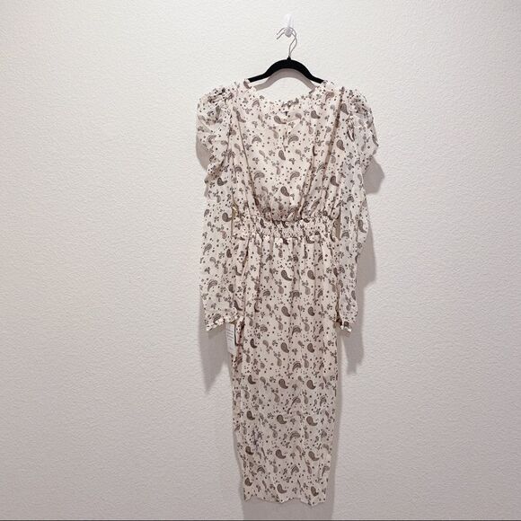 FOR LOVE & LEMONS PAISLEY MIDI DRESS size M - Picture 9 of 12